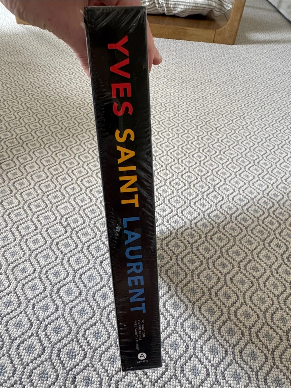 Yves Saint Laurent YSL Black Coffee Table Book with Multicolor Logo